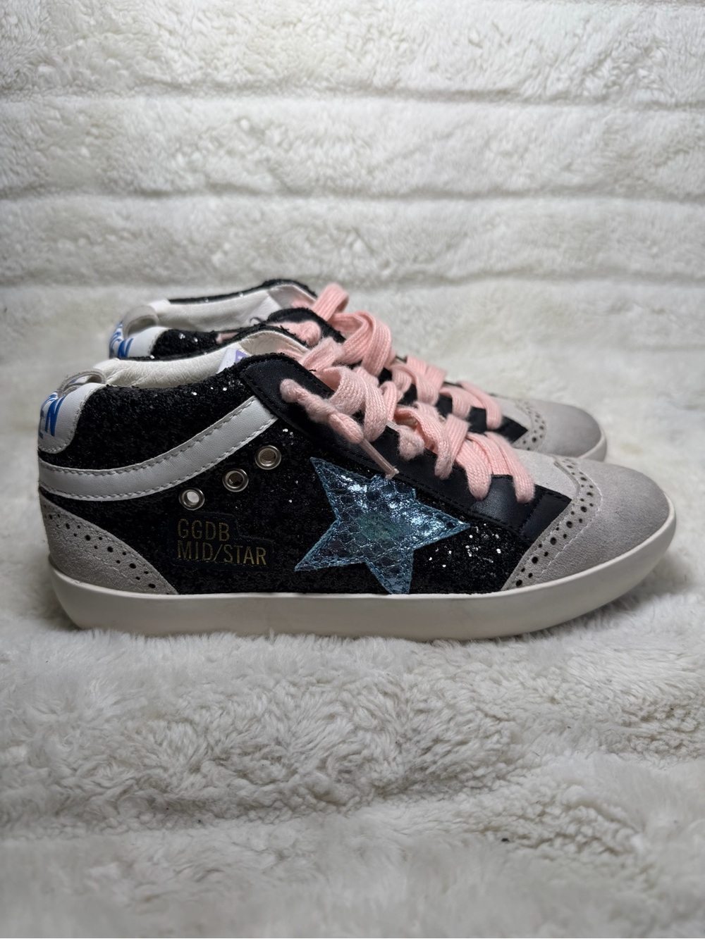 Golden Goose Mid Star 'Black Glitter Iridescent' sneakers Size 36 US 5